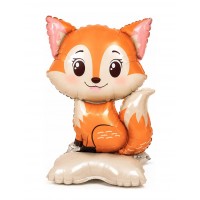 Шар 3D (24''/61 см) Фигура на подставке, Лисенок, 1 шт. в уп.