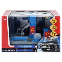 Игрушка пластик свет-звук Автомойка с водой 21 см, lx570-bk, синий